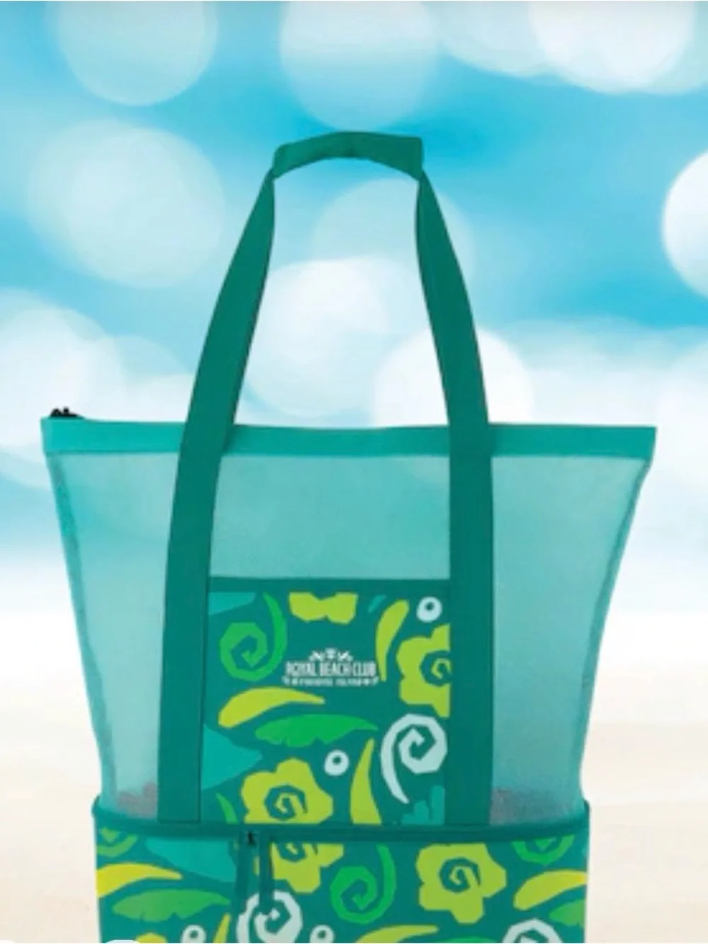 New Royal Caribbean Beach Tote and Matching  Beach Towel Set - Teal and Yellow